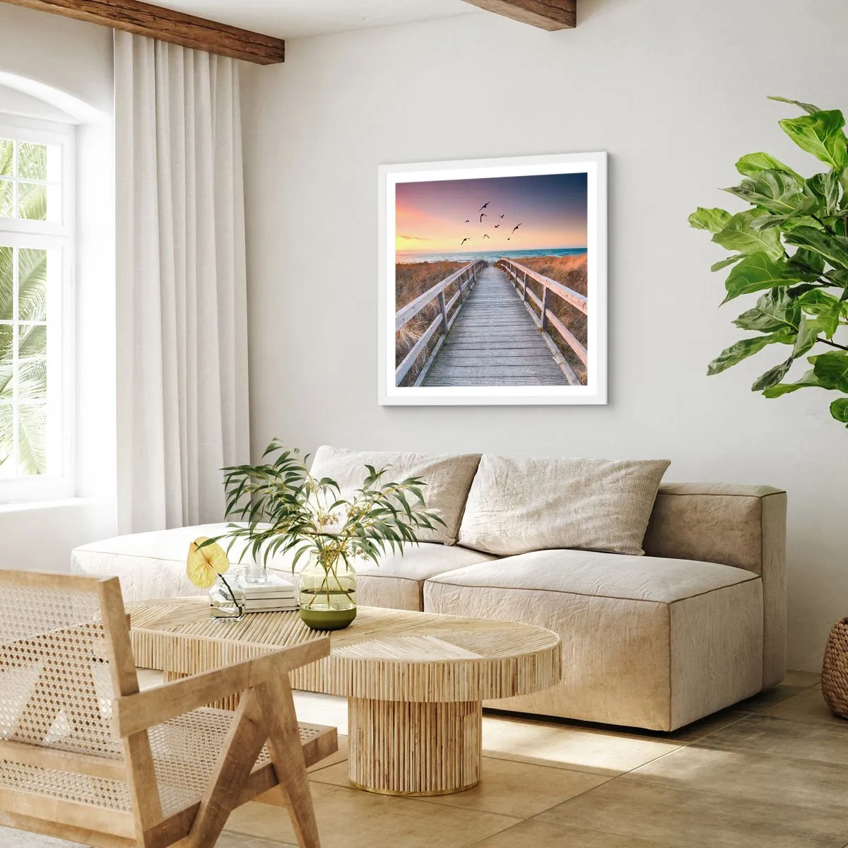 Poster in white frmae - Space of Highs - 30x30 cm