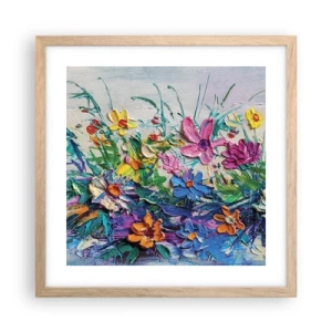 Poster in light oak frame - Not So Still Nature - 40x40 cm