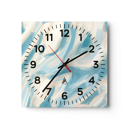 Wall clock - Clock on glass - Whiffs of Spring - 40x40 cm