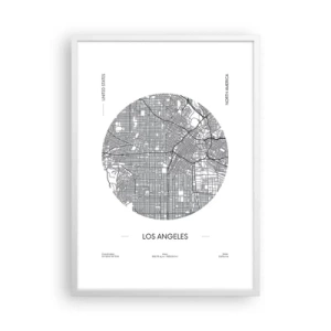 Poster in white frmae - Anatomy of Los Angeles - 50x70 cm
