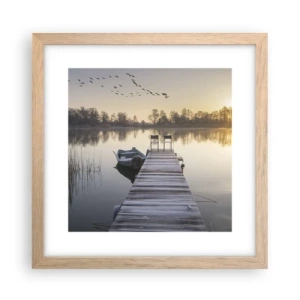 Poster in light oak frame - I Will Be Back Soon - 30x30 cm