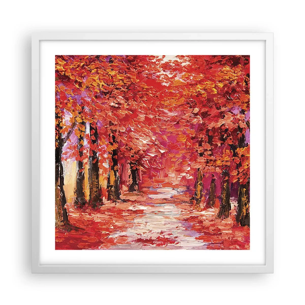 Poster in white frmae - Autumnal Impression - 50x50 cm