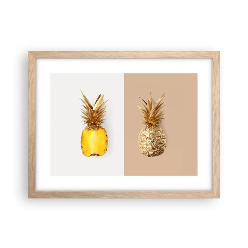 Poster in light oak frame - Pineapple for Us - 40x30 cm