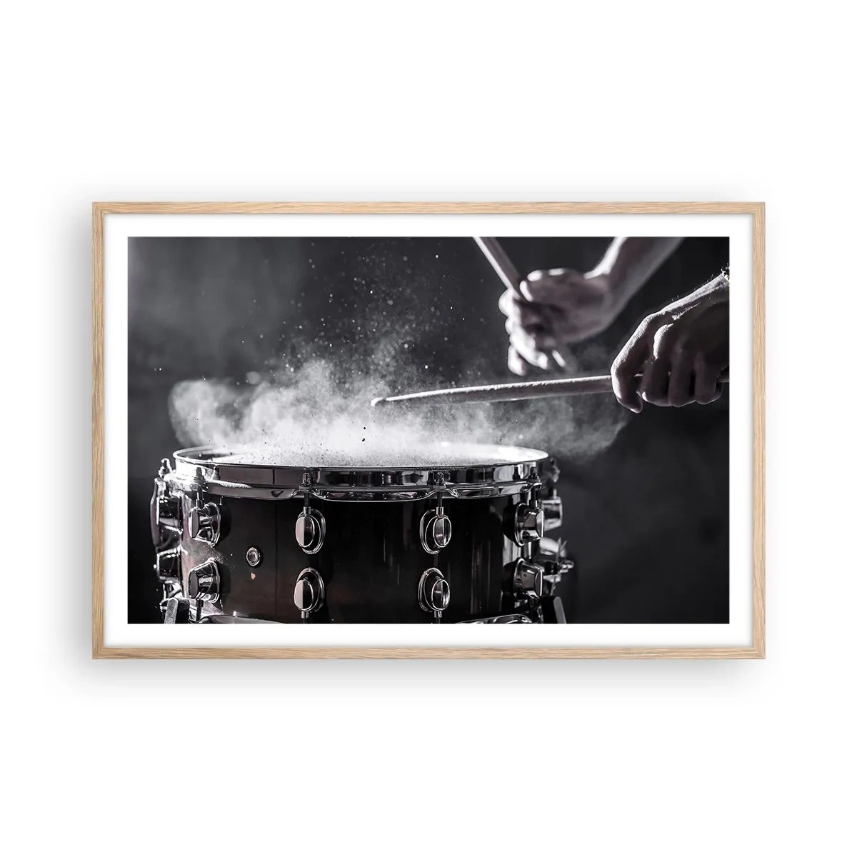 Poster in light oak frame - Pulse of Music - 91x61 cm