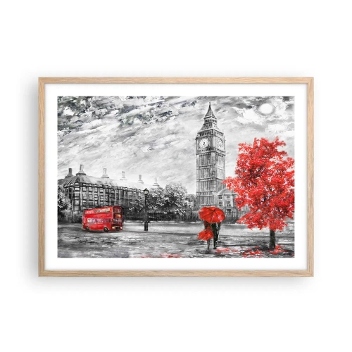 Poster in light oak frame - Exciting Day - 70x50 cm