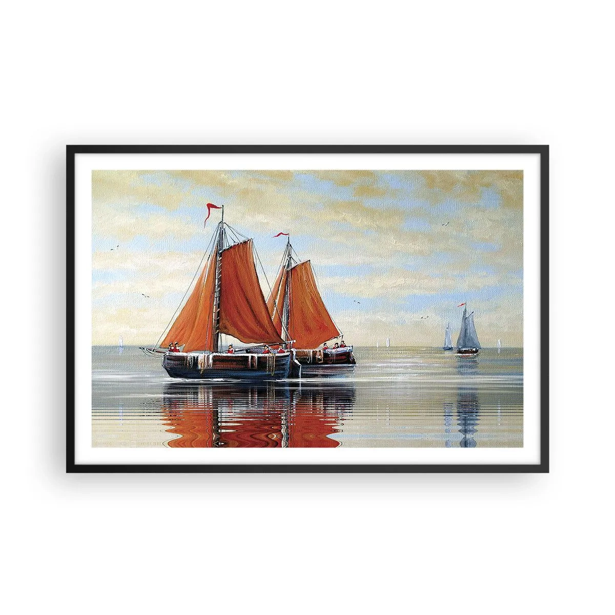 Poster in black frame - Ahoy, Sailor, Sail… - 91x61 cm