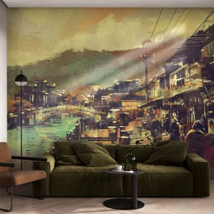 Self-Adhesive Photo Wallpaper Deluxe Sticker - Life As a Abundance of Greyness - Landscape, China, Architecture - 150x105 cm