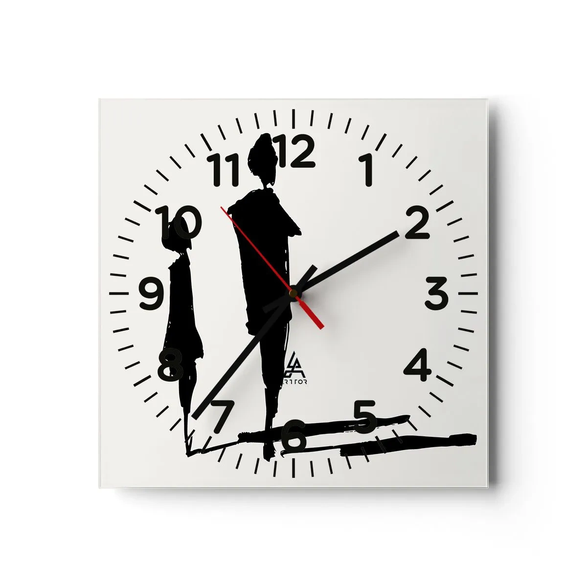 Wall clock - Clock on glass - Surely Together? - 40x40 cm