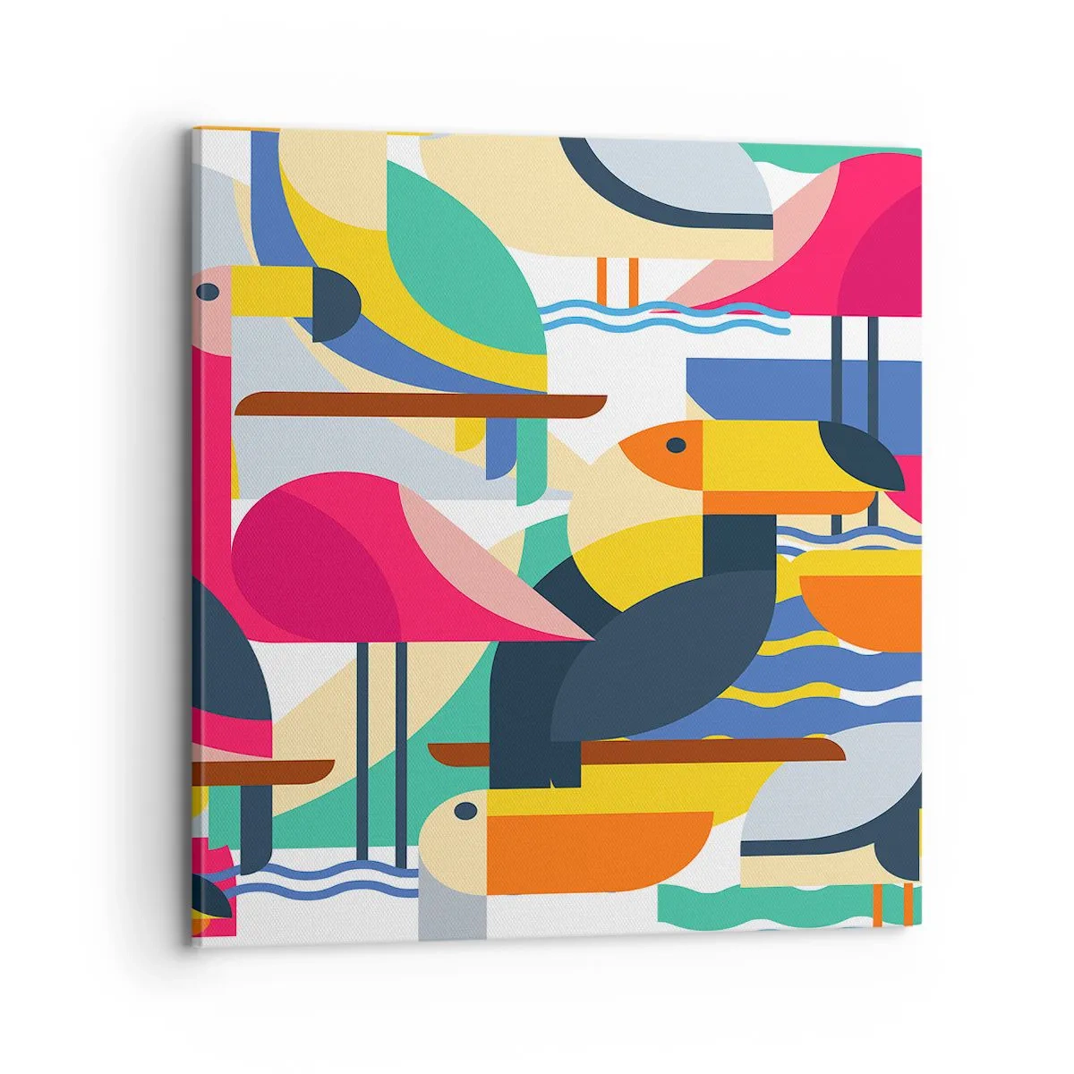 Canvas picture - Birds' Party - 70x70 cm