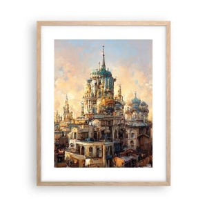 Poster in light oak frame - City of Cities - 40x50 cm