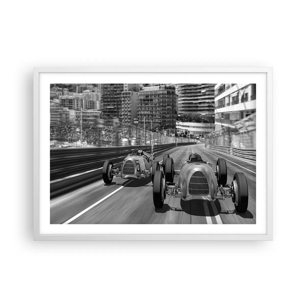 Poster in white frmae - Long Time Ago in Monte Carlo - 70x50 cm