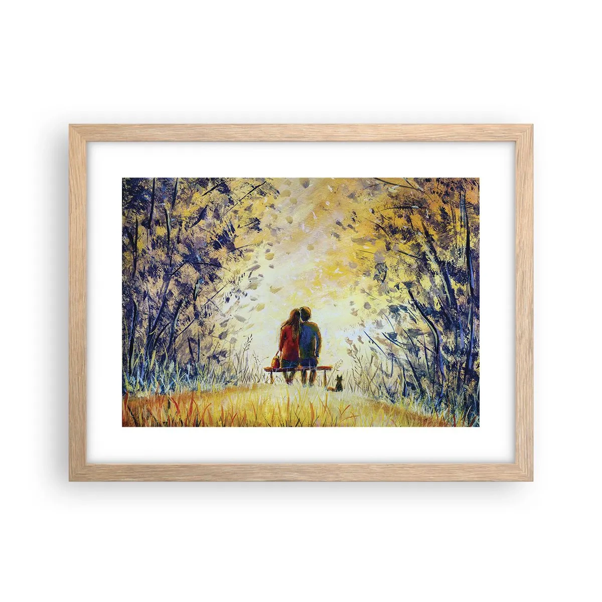 Poster in light oak frame - Magical Moment - 40x30 cm