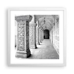 Poster in white frmae - Where is this Going...? - 40x40 cm