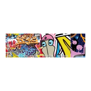 Photo Wallpaper Sample Self-Adhesive Deluxe Sticker - Murals, Murals, Murals… - Graffiti, Piece, Modern Pattern - 100x30 cm