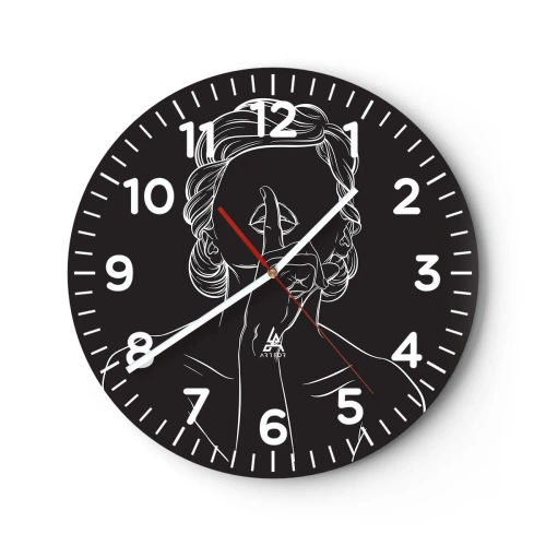 Wall clock - Clock on glass - Beauty Blossoms in Soul - 40x40 cm