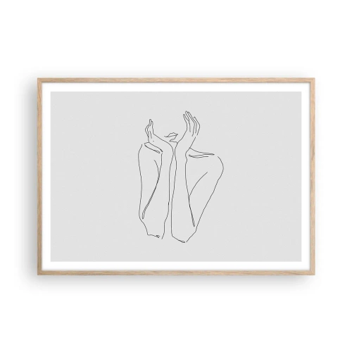 Poster in light oak frame - What Girls Are Dreaming of - 100x70 cm