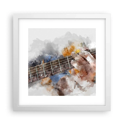 Poster in white frmae - Poetry Between Strings - 30x30 cm