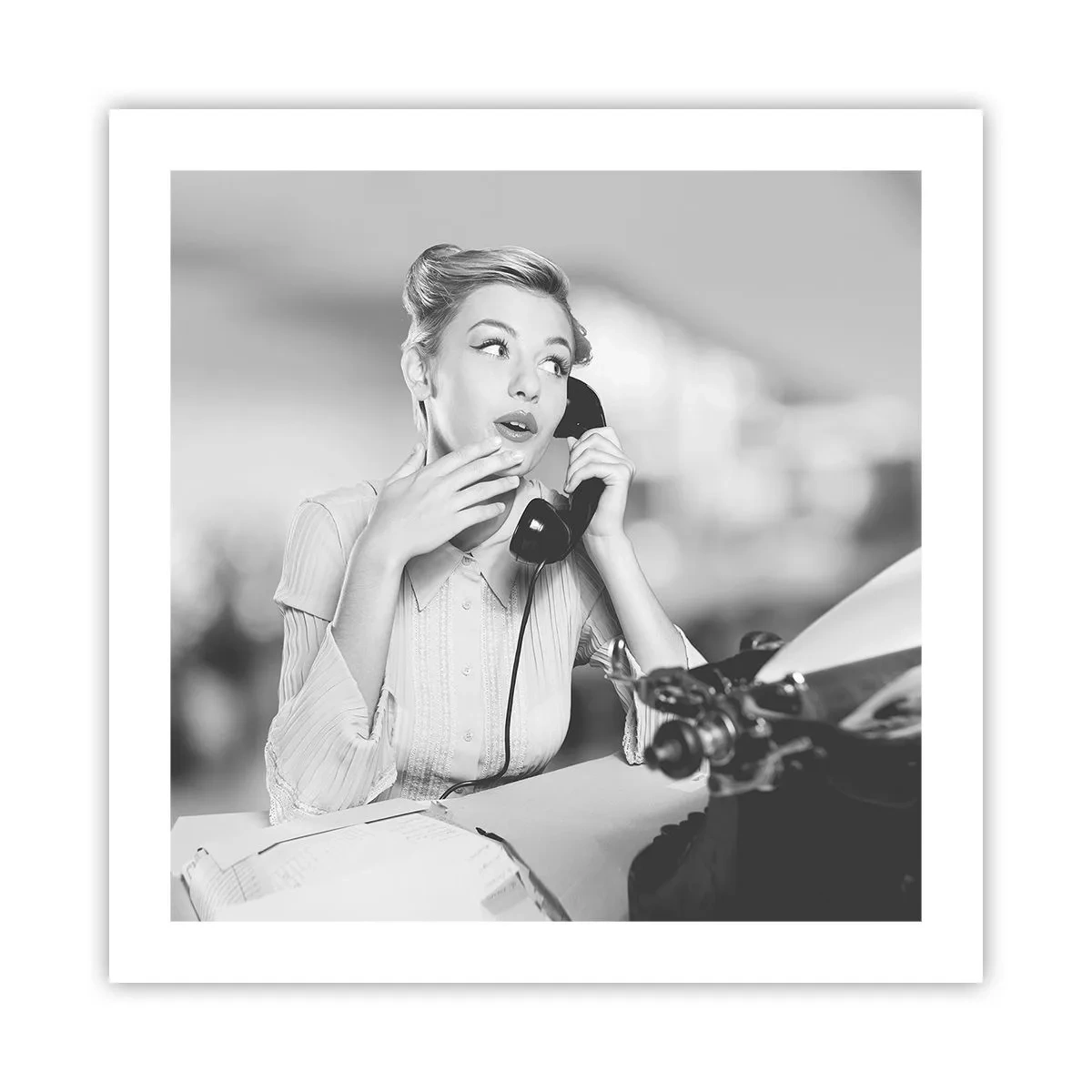 Poster - Hello, Here Come the 50-ies - 50x50 cm