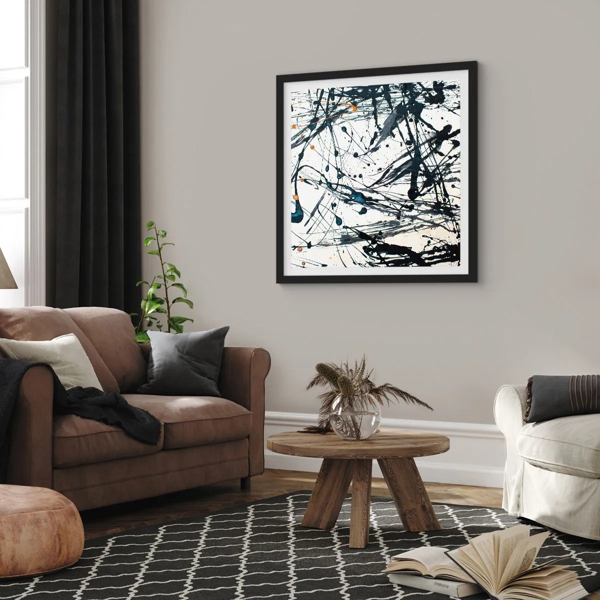 Poster in black frame - With or Without Meaning? - 60x60 cm