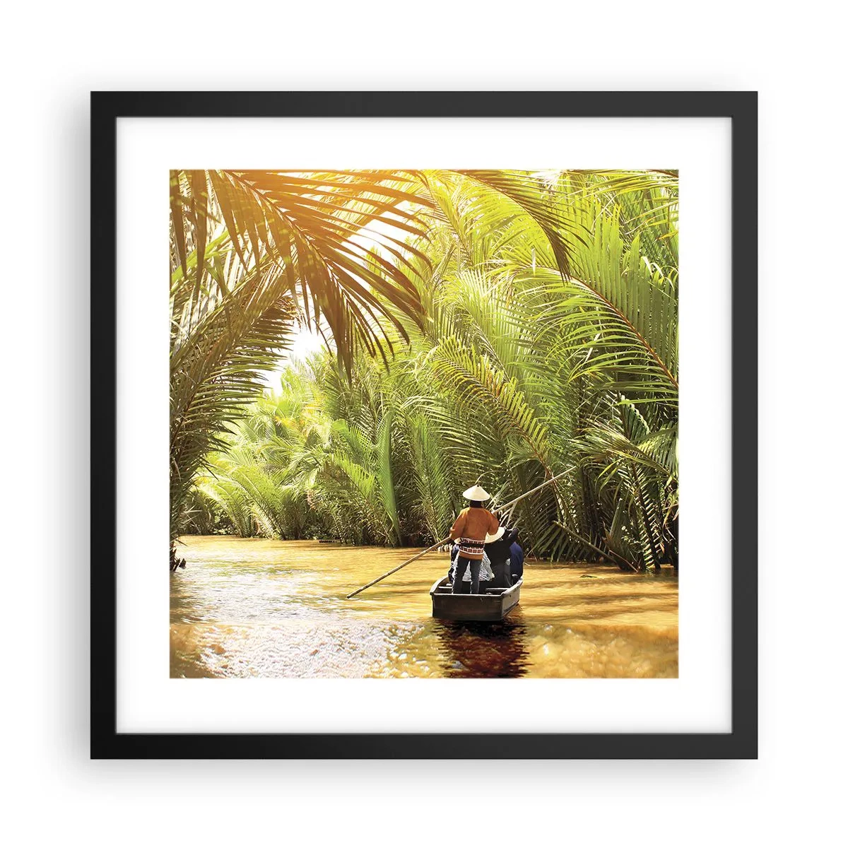 Poster in black frame - Through a Palm Ravine - 40x40 cm