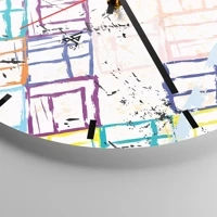 Clock face with lines