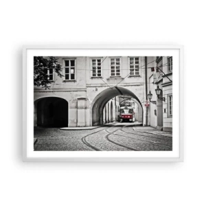 Poster in white frmae - Through City Labirynth - 70x50 cm