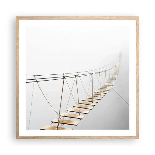 Poster in light oak frame - Where Did He Take You? - 60x60 cm