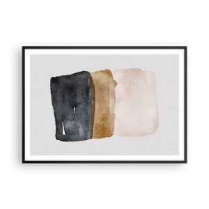 Poster in black frame - Composition of the Colours of the Soil - 100x70 cm