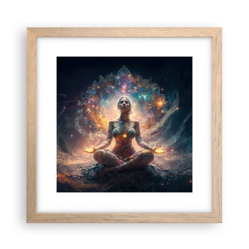 Poster in light oak frame - Good Energy Flow - 30x30 cm