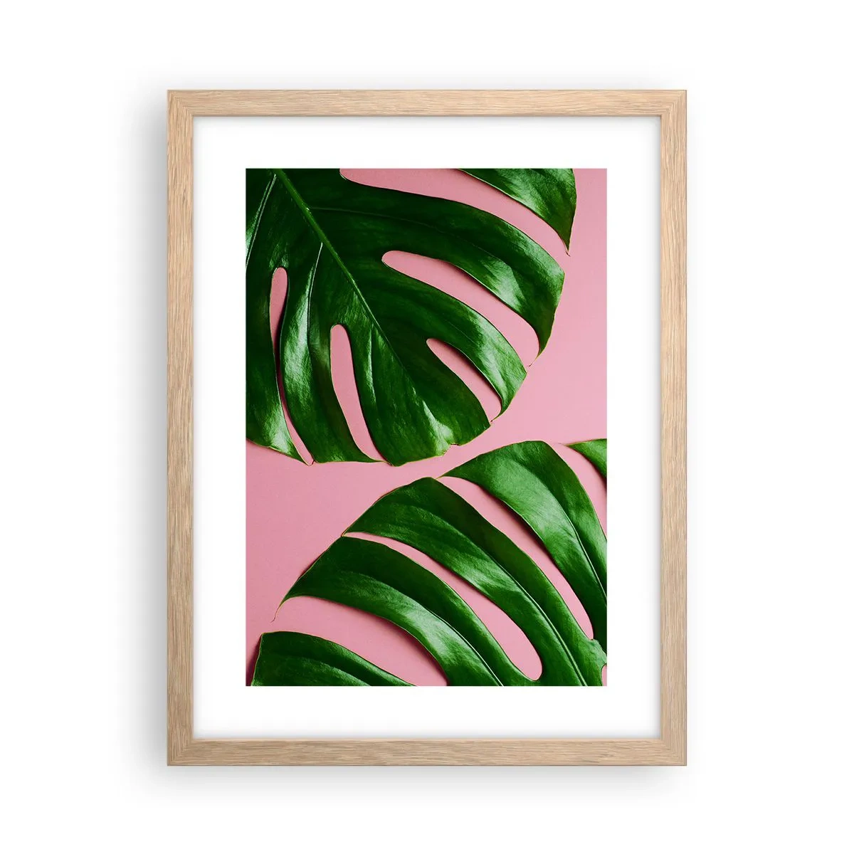 Poster in light oak frame - Green Rendezvous - 30x40 cm