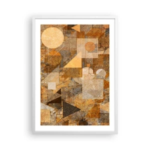 Poster in white frmae - Cubist Study in Brown - 50x70 cm