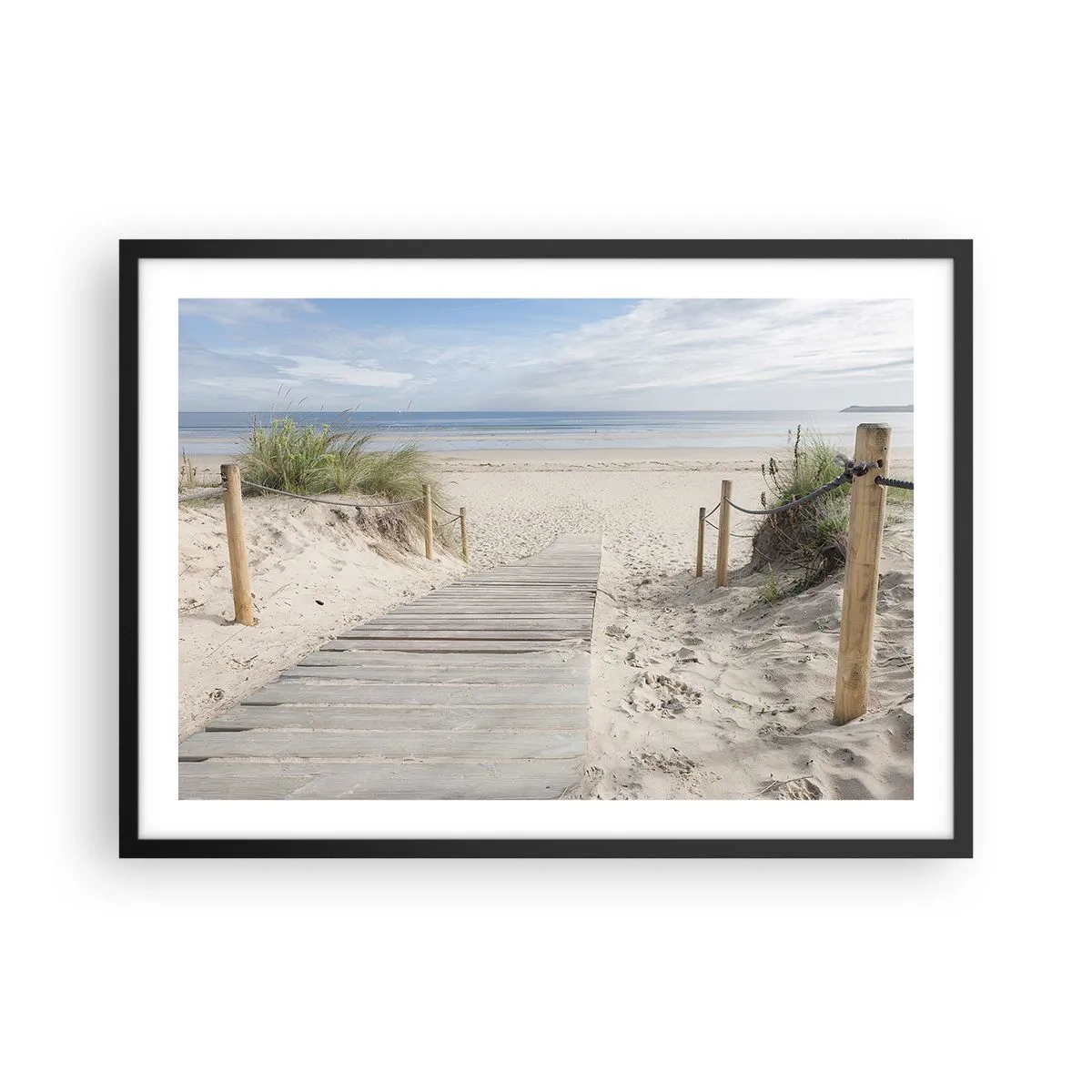 Poster in black frame - Until the Horizon - 70x50 cm