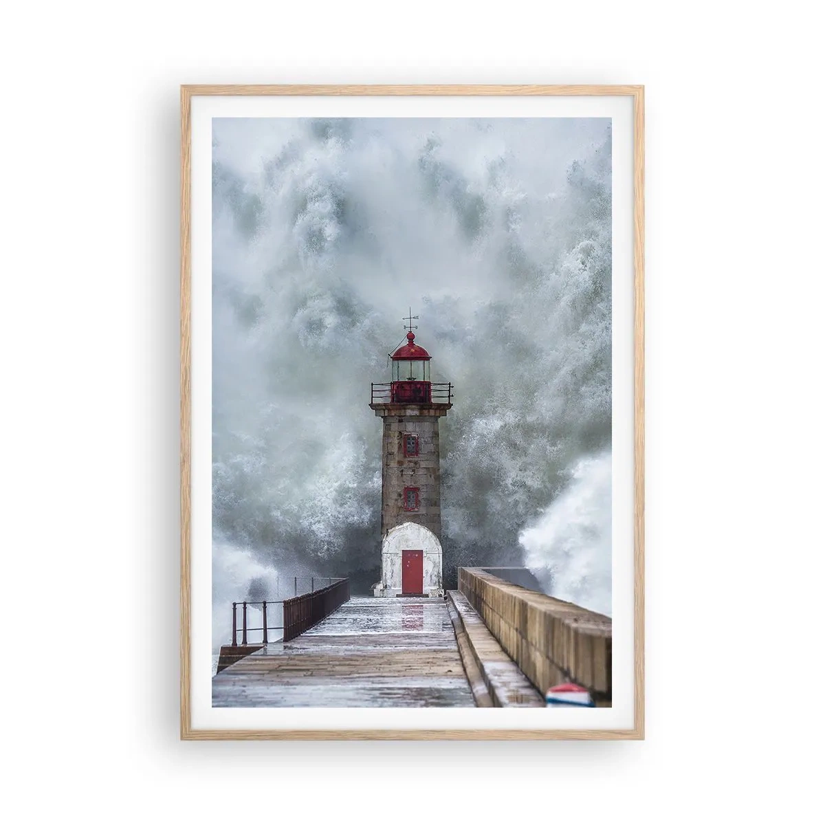 Poster in light oak frame - Roar of Waters, Whirr of the Wind - 70x100 cm