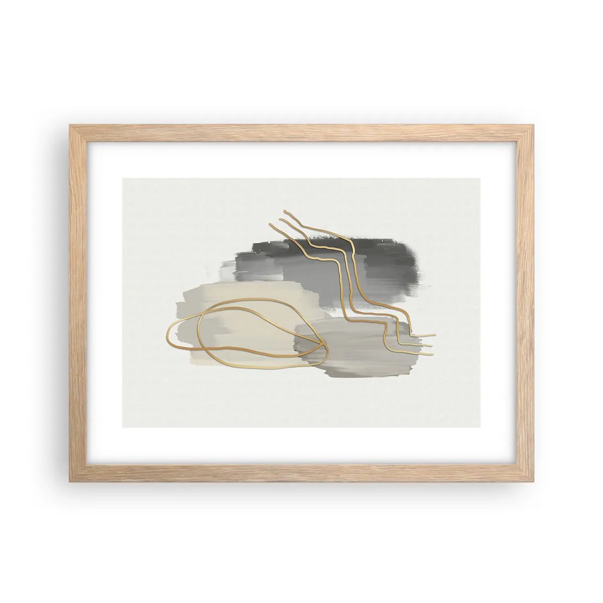 Poster in light oak frame - Persistance and Movement - 40x30 cm