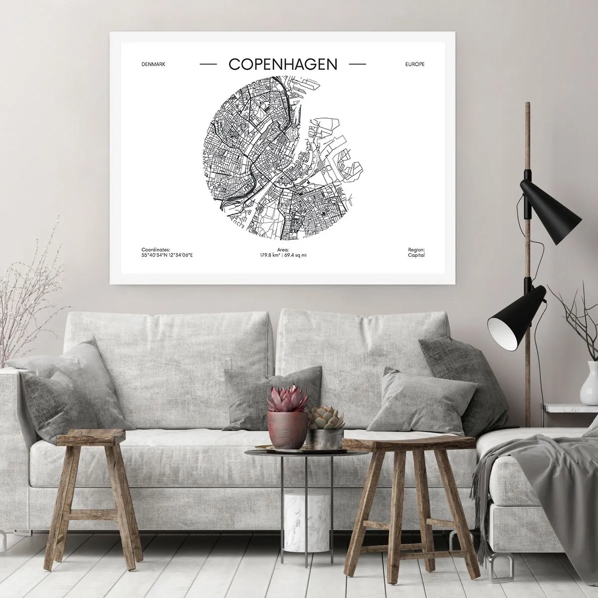 Poster - Anatomy of Copenhagen - 91x61 cm