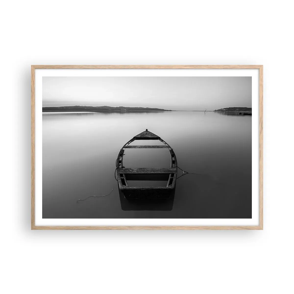 Poster in light oak frame - Longing and Melancholy - 100x70 cm