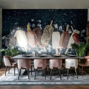 Self-Adhesive Photo Wallpaper Deluxe Sticker - Taste of the Hot Summer - Ice-cream, Gastronomy, Food - 150x105 cm