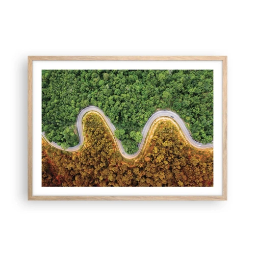 Poster in light oak frame - Borders and Breakthroughs - 70x50 cm