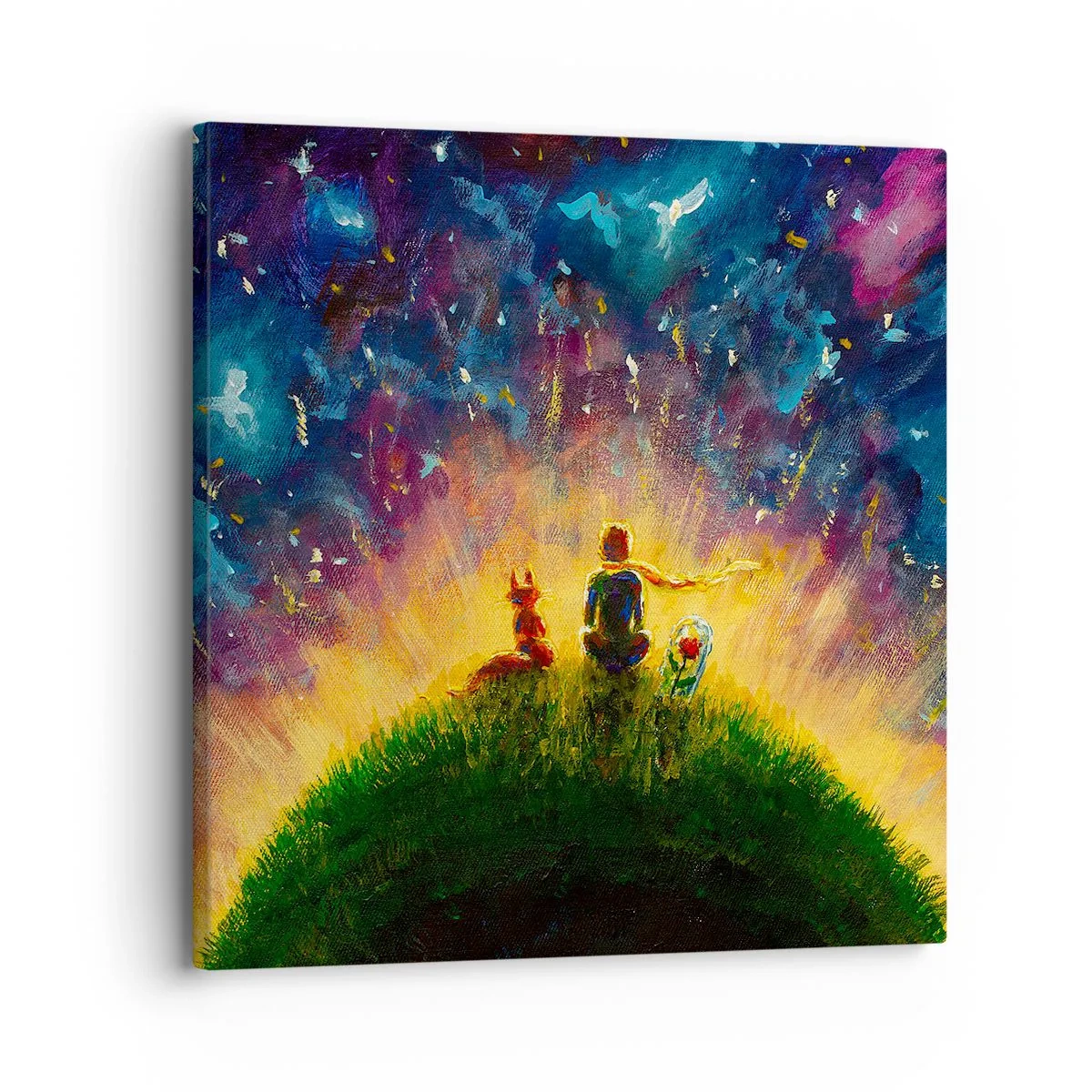 Canvas picture - Love and Friendship - Whole World - 30x30 cm