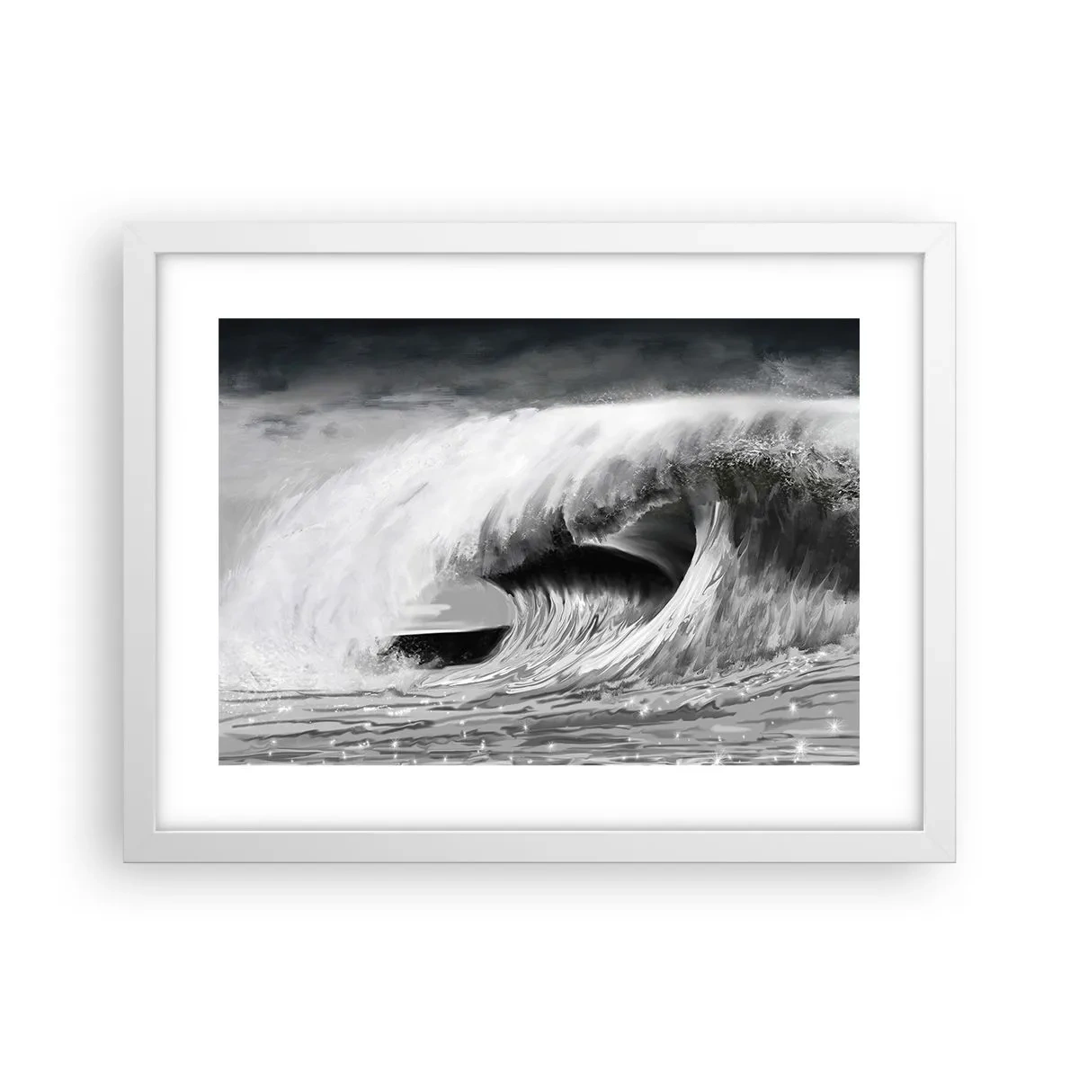 Poster in white frmae - Wrath of the Ocean - 40x30 cm