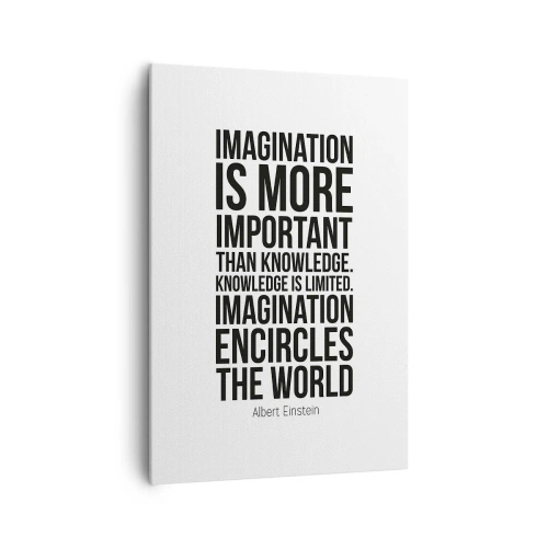 Canvas picture - Einstein about Power of Imagination - 70x100 cm