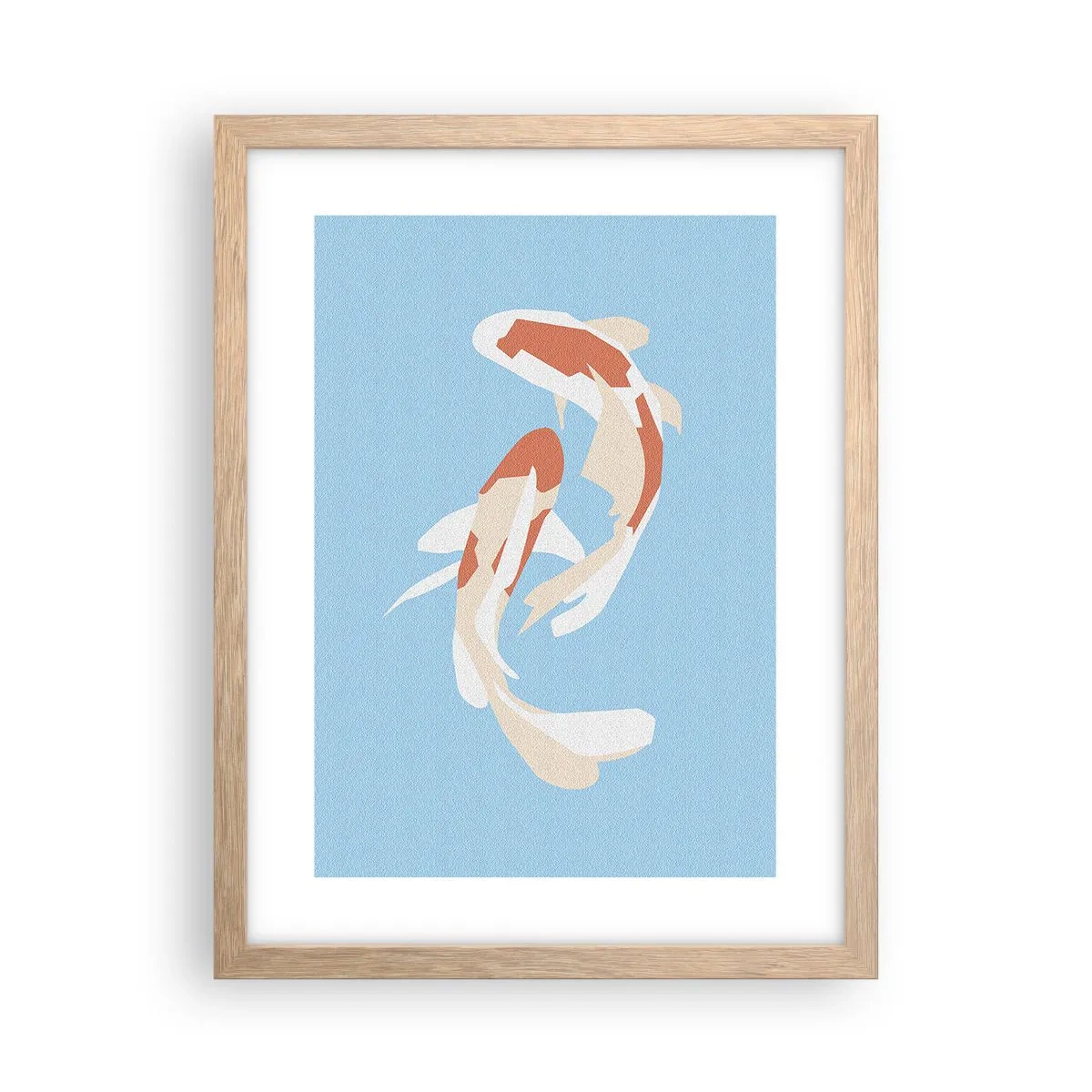 Poster in light oak frame - Spontaneous Synchronised Swim - 30x40 cm