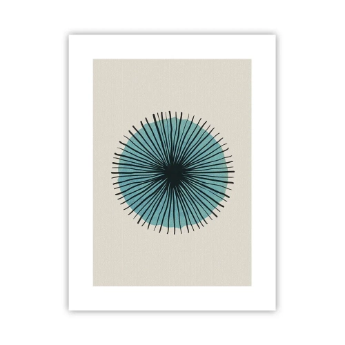 Poster - Rays on Blue - 30x40 cm