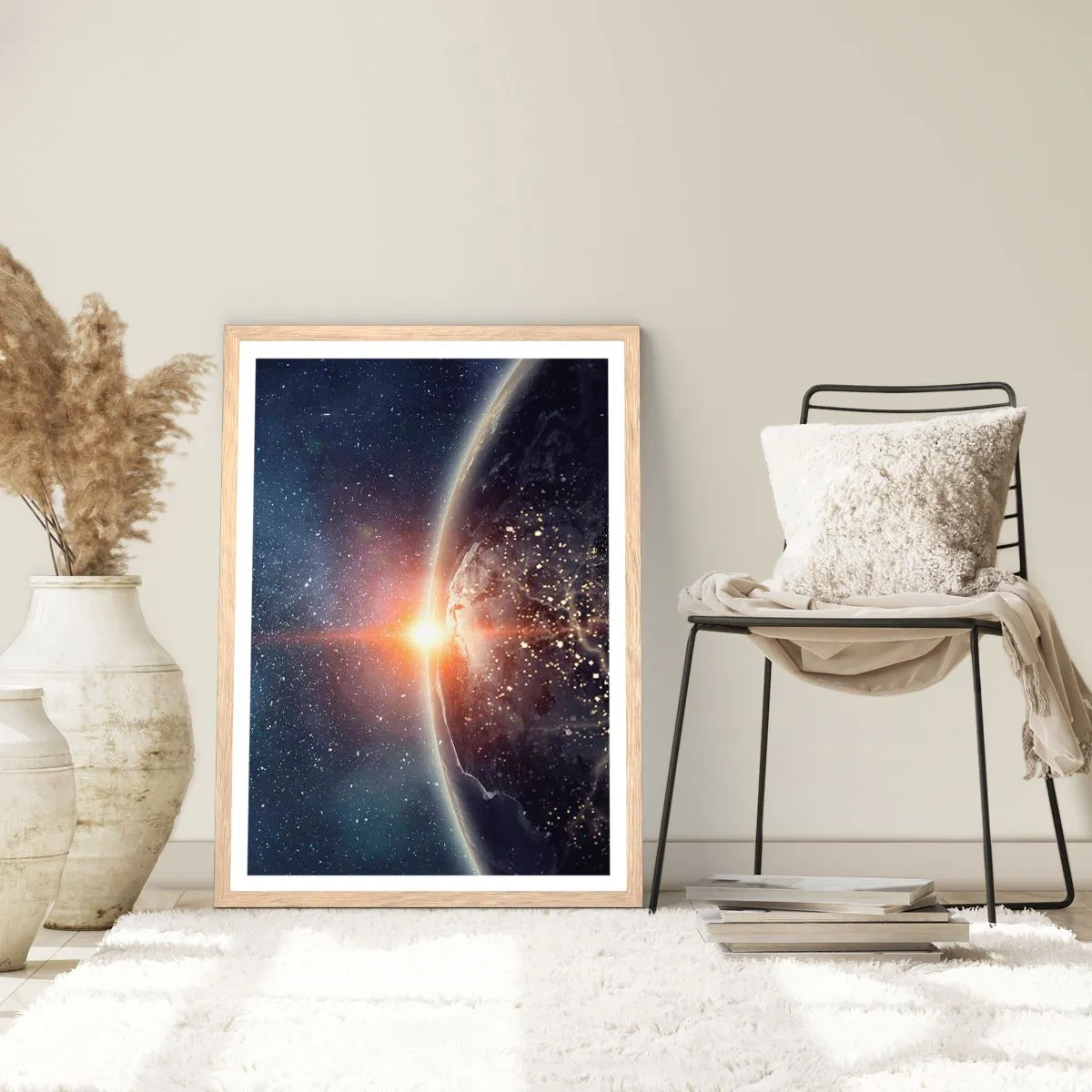 Poster in light oak frame - In a New Perspective - 30x40 cm