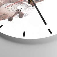 Clock face with lines