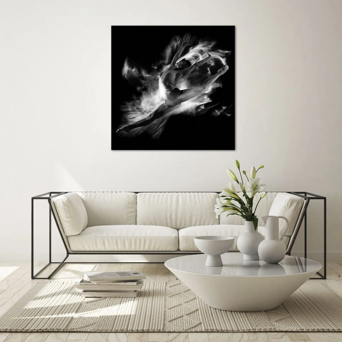 Glass picture - Stopped i in Flight - 50x50 cm