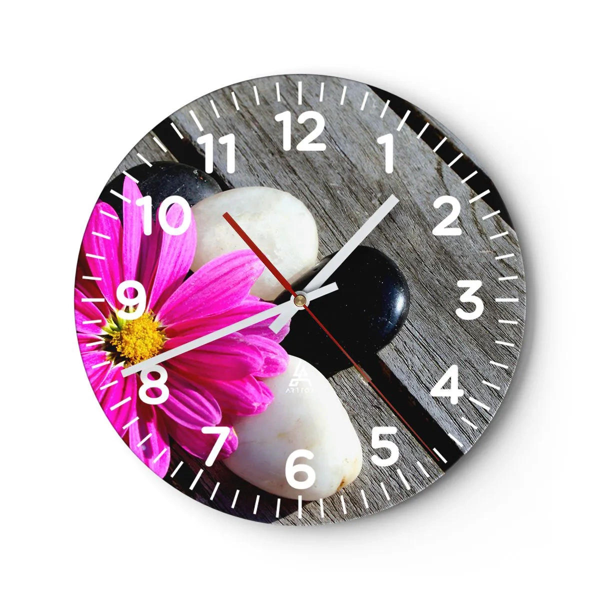 Wall clock - Clock on glass - Rest on a Pier - 30x30 cm