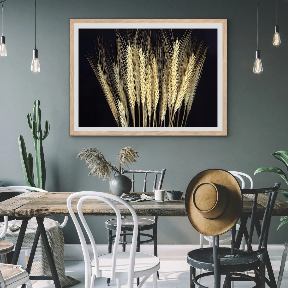 Poster in light oak frame - Rustic Magic - 50x40 cm