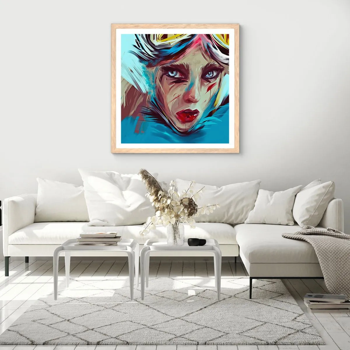 Poster in light oak frame - Road Mistress - 50x50 cm