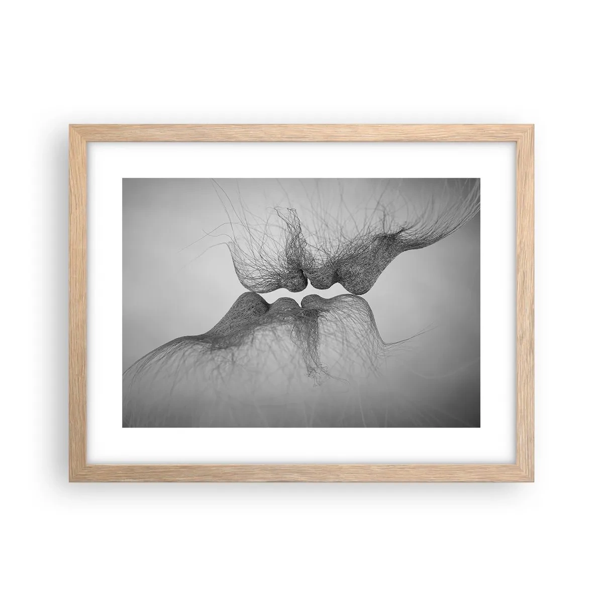 Poster in light oak frame - Kiss of the Wind - 40x30 cm